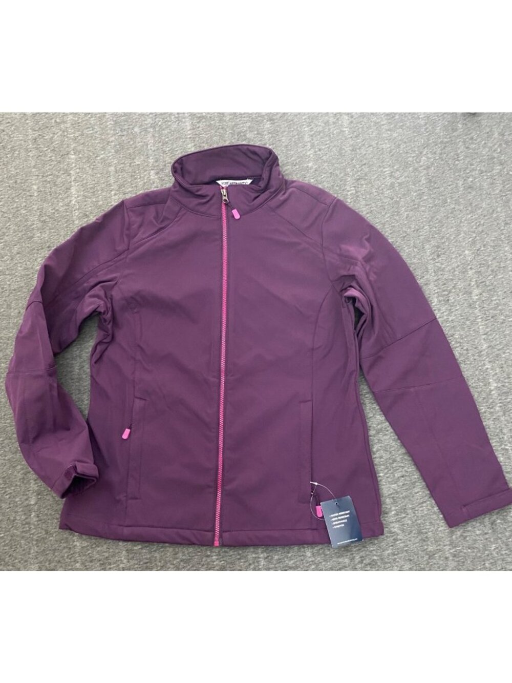New Port Authority Ladies Purple Soft Shell‎ Jacket Size Medium Water Resistant